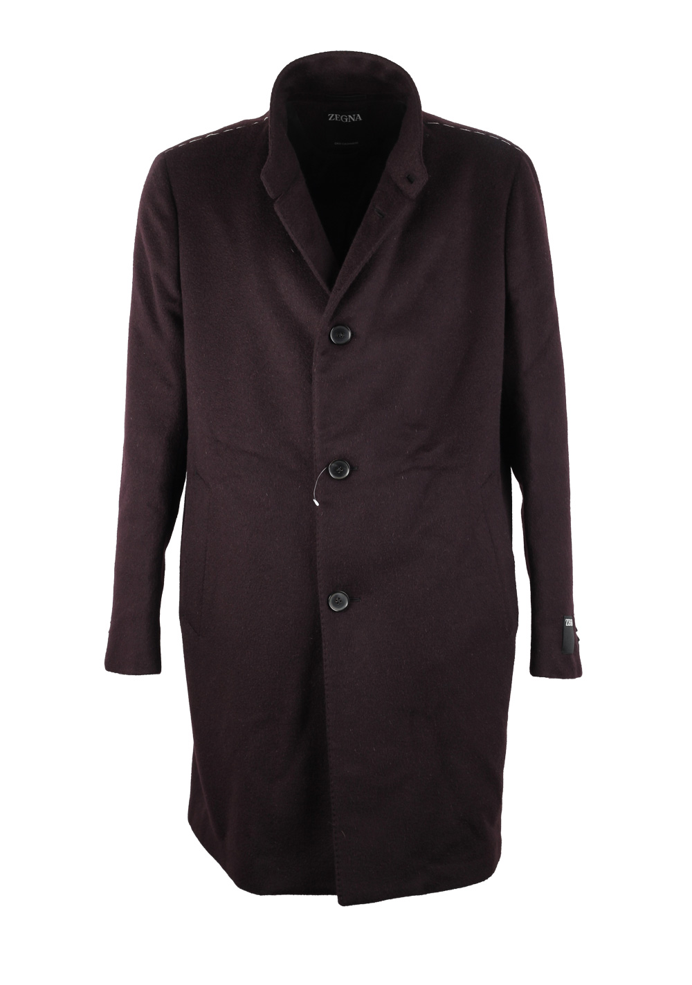 ZEGNA Oasi Cashmere Boysenberry Overcoat Size 56 / 46R U.S.