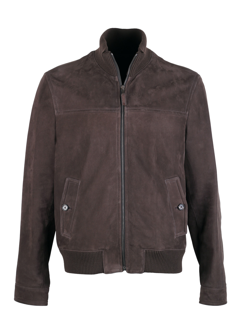 Prada Brown Leather Jacket Coat Size 54 / 44R U.S. Outerwear