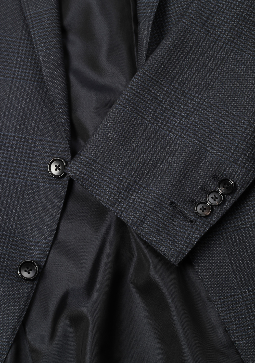 TOM FORD O’Connor Wool Silk James Bond Checked Blue Suit – image 4
