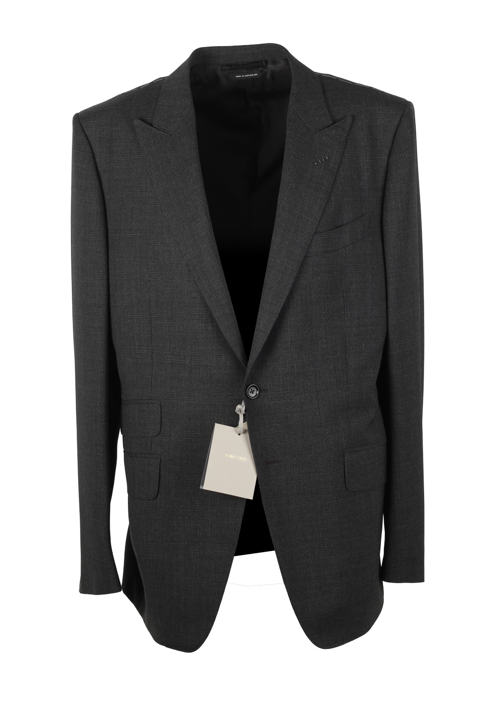 TOM FORD O’Connor Checked Gray Suit in Wool