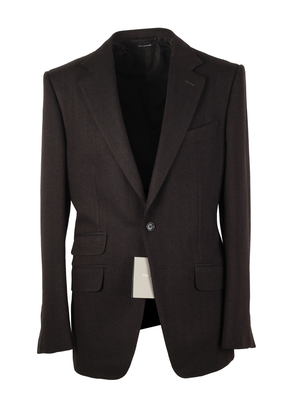 TOM FORD O’Connor Brown Herringbone Mohair Blend Suit