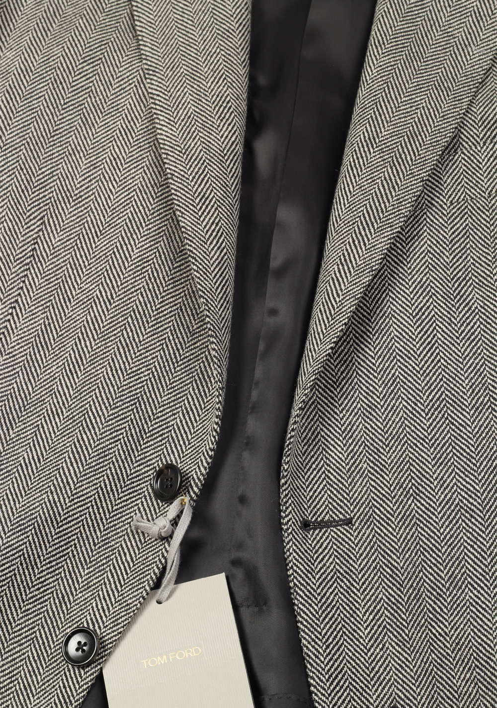 TOM FORD O’Connor Black White Herringbone Mohair Blend Suit Size 48 / 38R U.S. – image 2