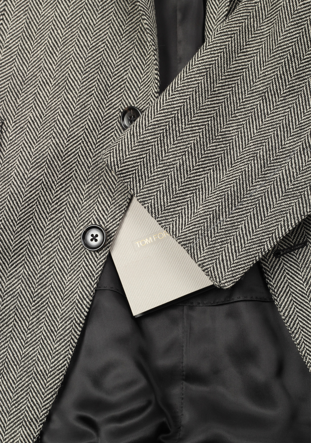 TOM FORD O’Connor Black White Herringbone Mohair Blend Suit Size 48 / 38R U.S. – image 4