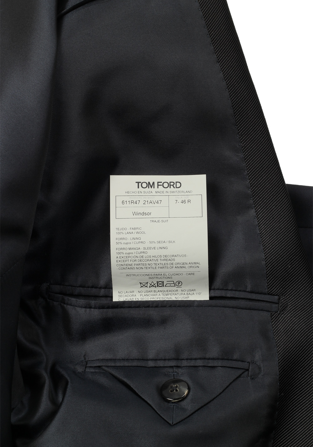 TOM FORD Windsor Blue Tuxedo Suit Size 46 / 36R U.S. in Wool – image 6