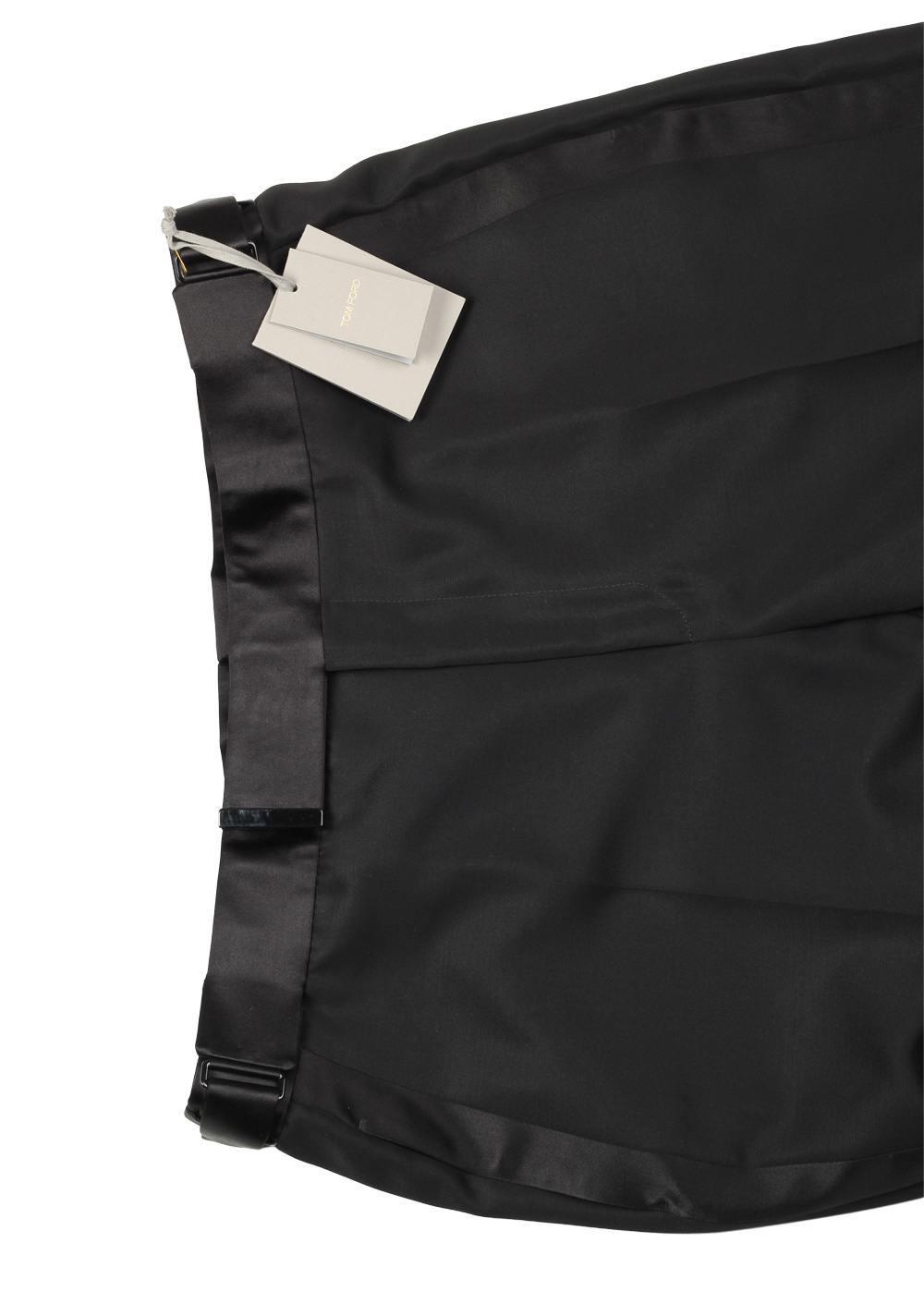 TOM FORD Black Mohair Blend Cocktail Tuxedo Trousers Size 56 / 40 U.S. – image 3