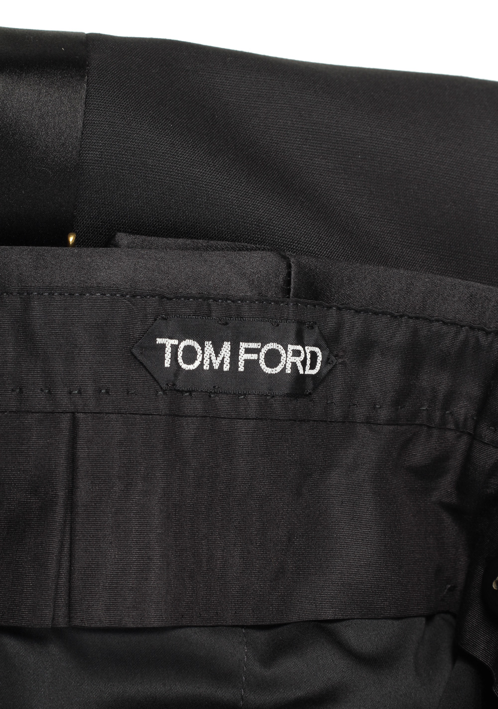 TOM FORD Black Mohair Blend Cocktail Tuxedo Trousers Size 56 / 40 U.S. – image 6
