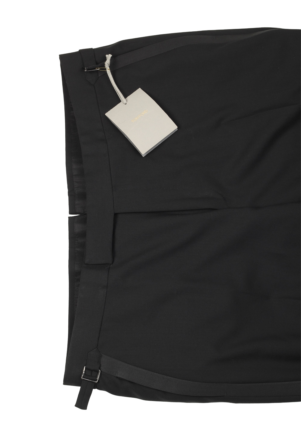 TOM FORD Black Cocktail Tuxedo Trousers Size 58 / 42 U.S. in Wool – image 3