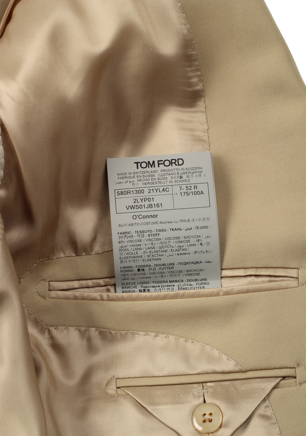 TOM FORD O’Connor Beige Solid Suit – image 6