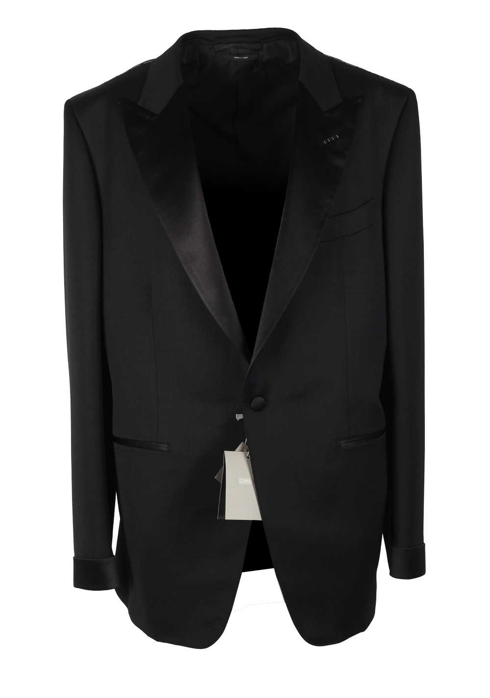 TOM FORD O’Connor Black Tuxedo Suit Smoking  Shawl Collar Size 56 / 46R U.S. Fit Y