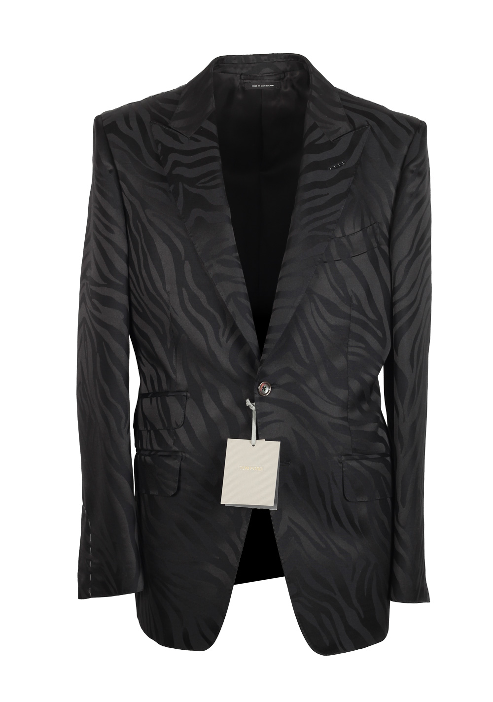 TOM FORD O’Connor Zebra Cocktail Dinner Jacket Size 50 / 40R U.S. Fit Y