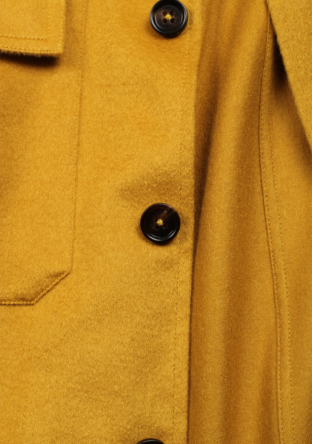 ZEGNA Mustard Yellow Oasi Alba Cashmere Overshirt – image 3