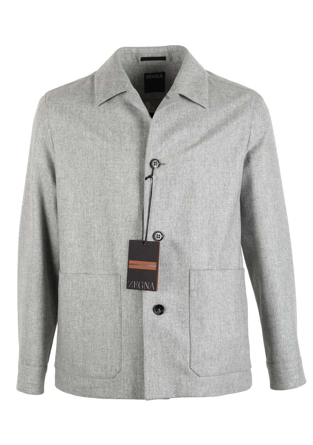 ZEGNA Gray Oasi Alpe Wool Overshirt Jacket