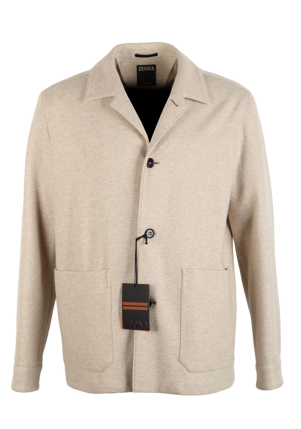 ZEGNA Beige Jerseywear Alpe Cashmere Overshirt Jacket