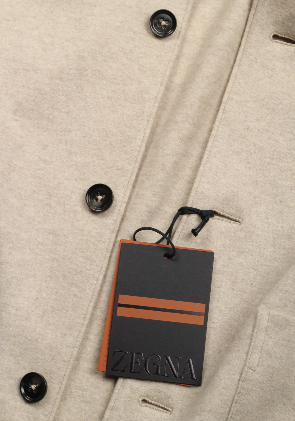 ZEGNA Beige Jerseywear Alpe Cashmere Overshirt Jacket – image 2