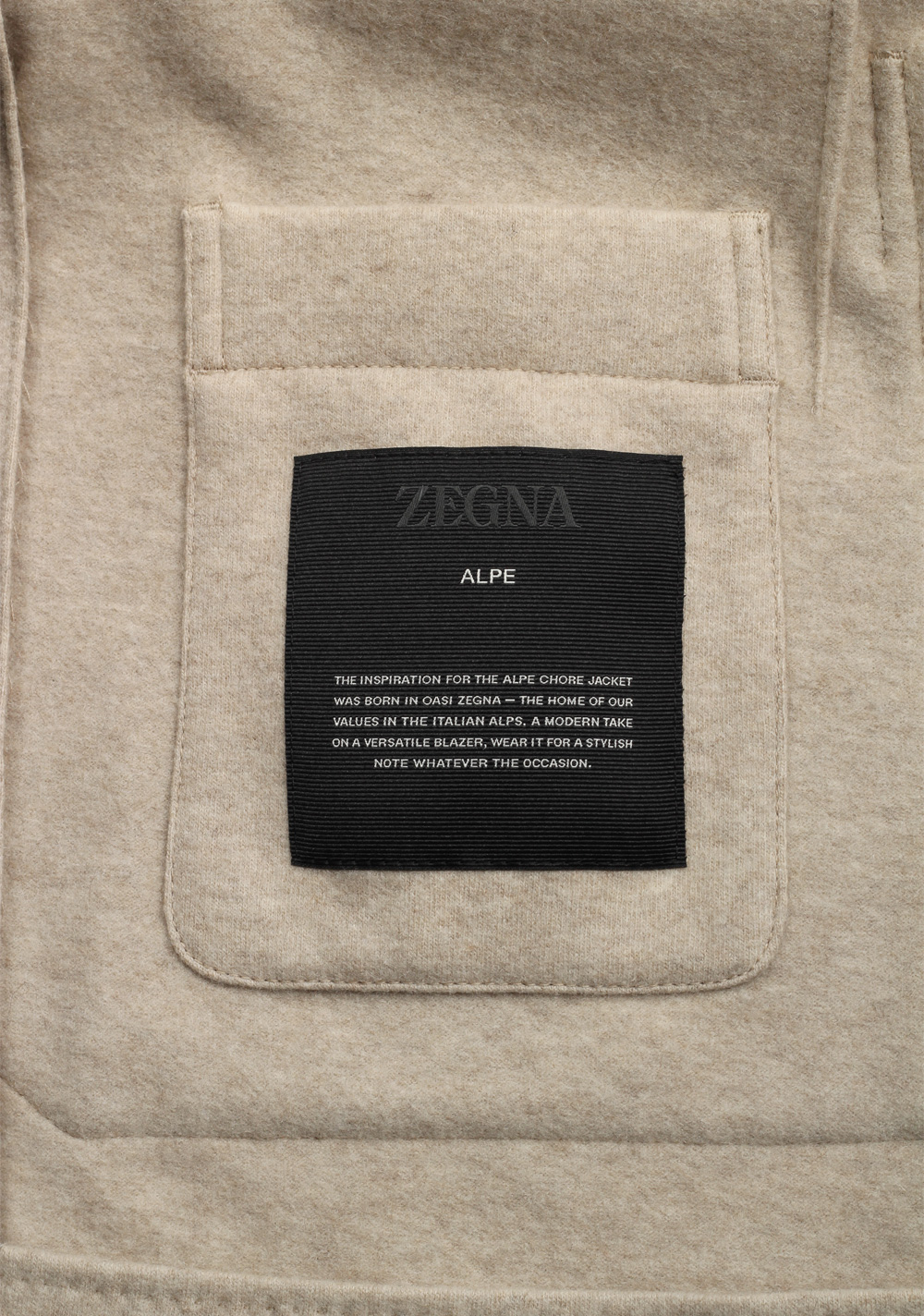 ZEGNA Beige Jerseywear Alpe Cashmere Overshirt Jacket – image 5