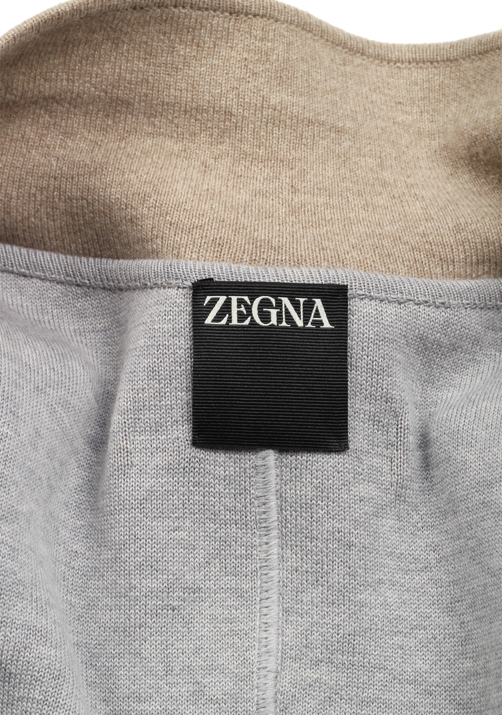 ZEGNA Beige Knitted Cashmere Overshirt Jacket – image 5