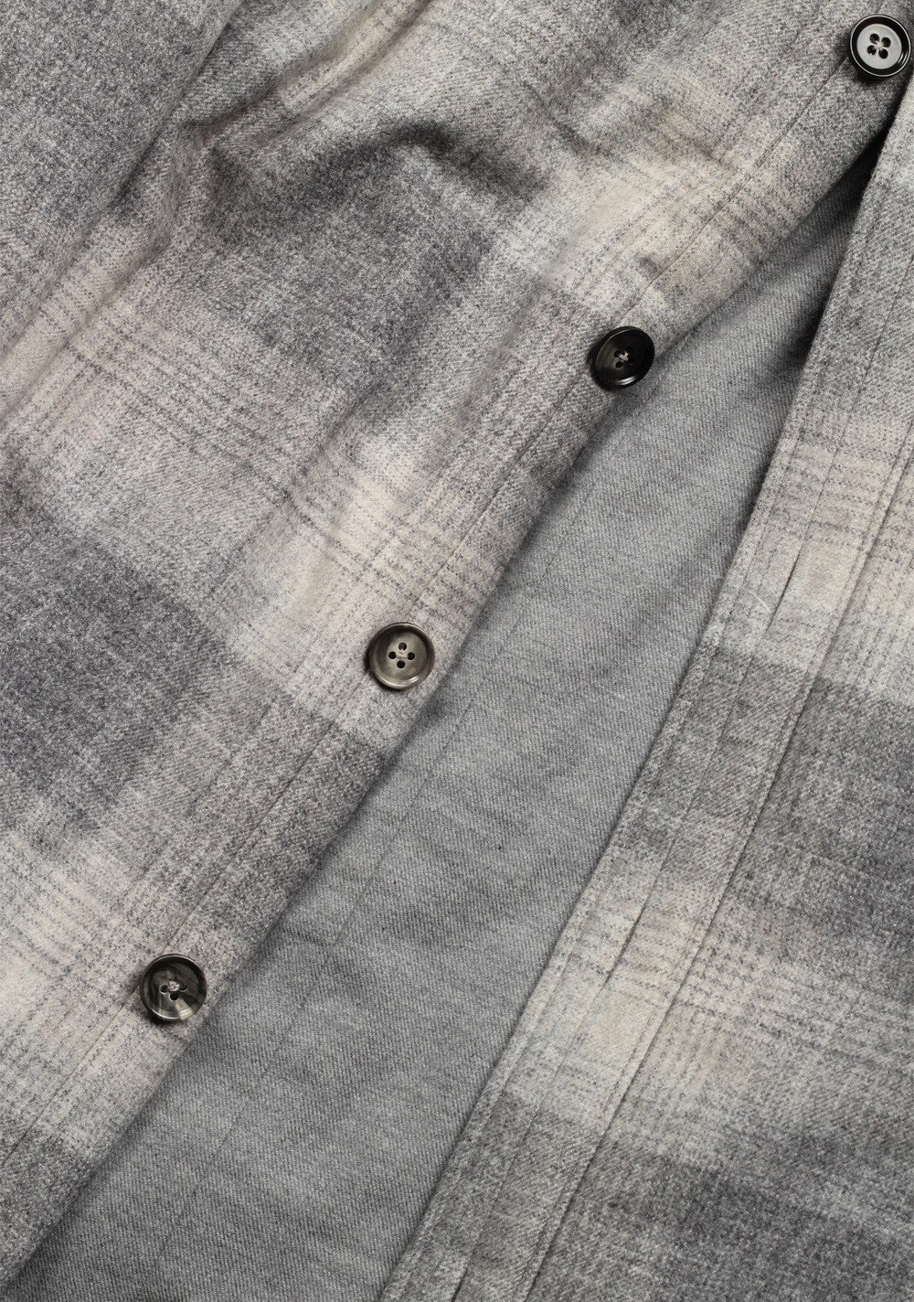 ZEGNA Gray Checked Oasi Silk Cashmere Overshirt Coat Size Medium / 50 IT / 40R U.S. – image 2