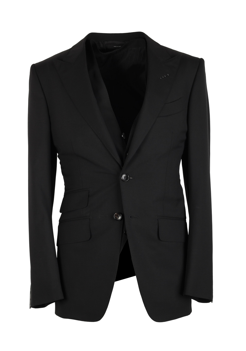 TOM FORD O’connor Black 3 Piece Suit Size 42C / 32S U.S. Wool Fit Y