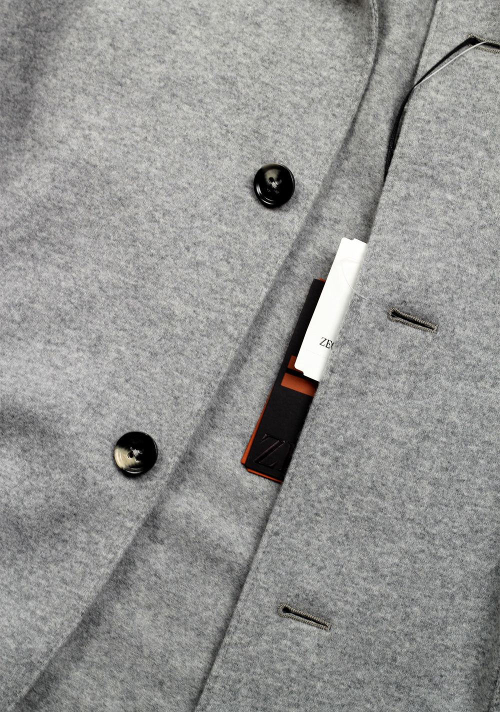 ZEGNA Gray Jerseywear Alpe Cashmere Overshirt Jacket Size 52 / 42R U.S. – image 2