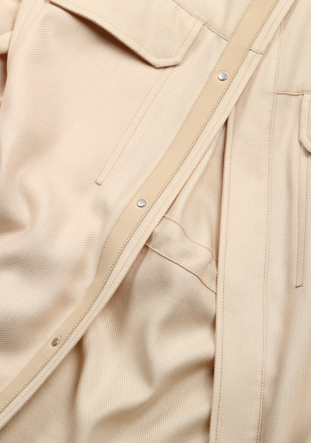 ZEGNA Off White Cashmere Silk Blouson Coat Jacket Size 48 / 38R U.S. – image 2