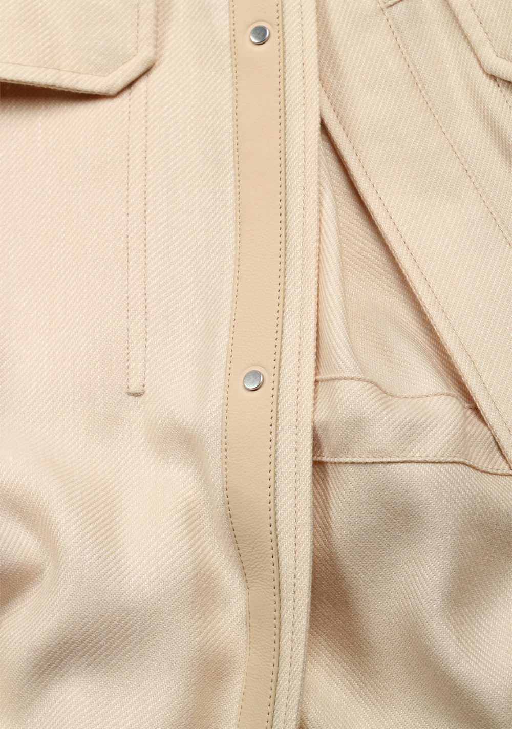 ZEGNA Off White Cashmere Silk Blouson Coat Jacket Size 48 / 38R U.S. – image 3