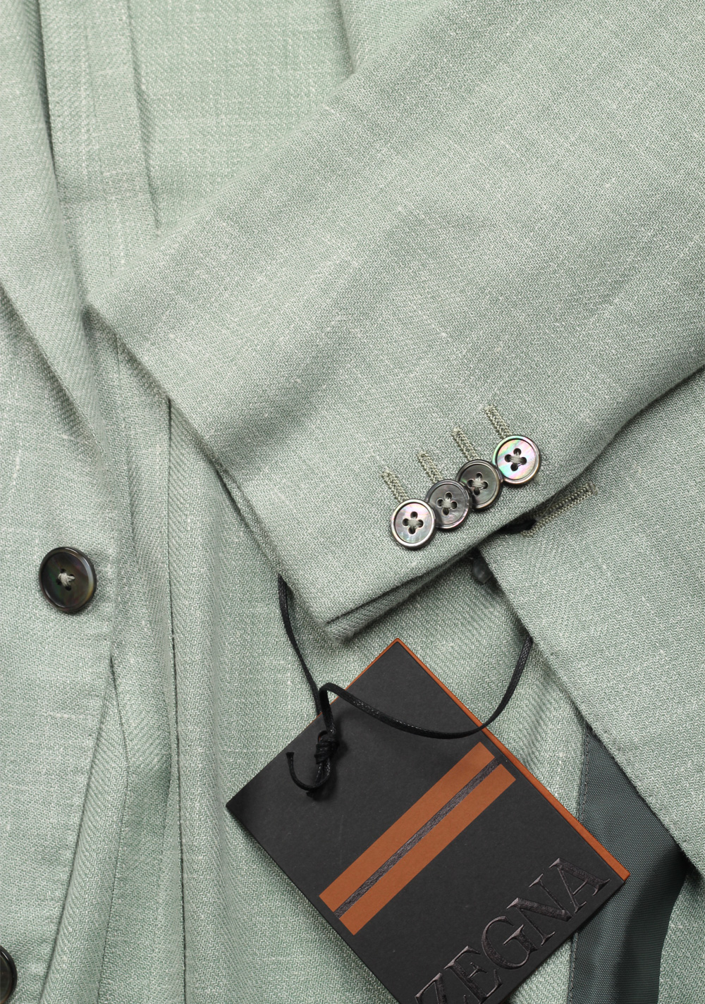 ZEGNA Crossover Natural Green Linen Silk Sport Coat – image 4