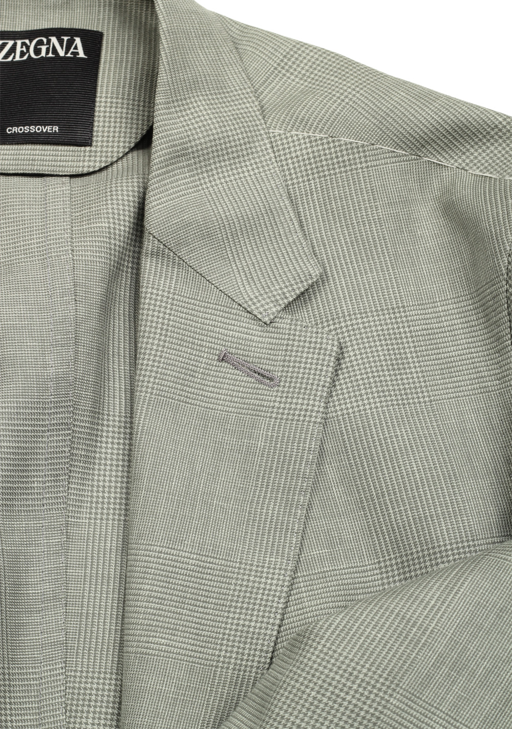 ZEGNA Crossover Shirt Green Checked Linen Silk Sport Coat – image 5