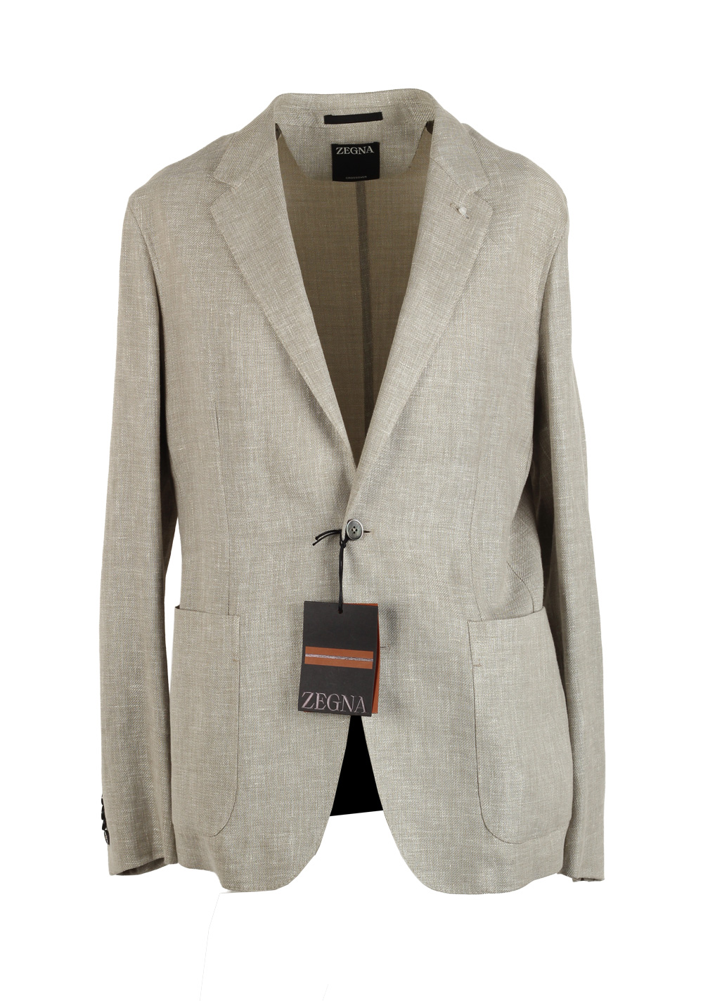 ZEGNA Crossover Natural Beige Linen Silk Sport Coat