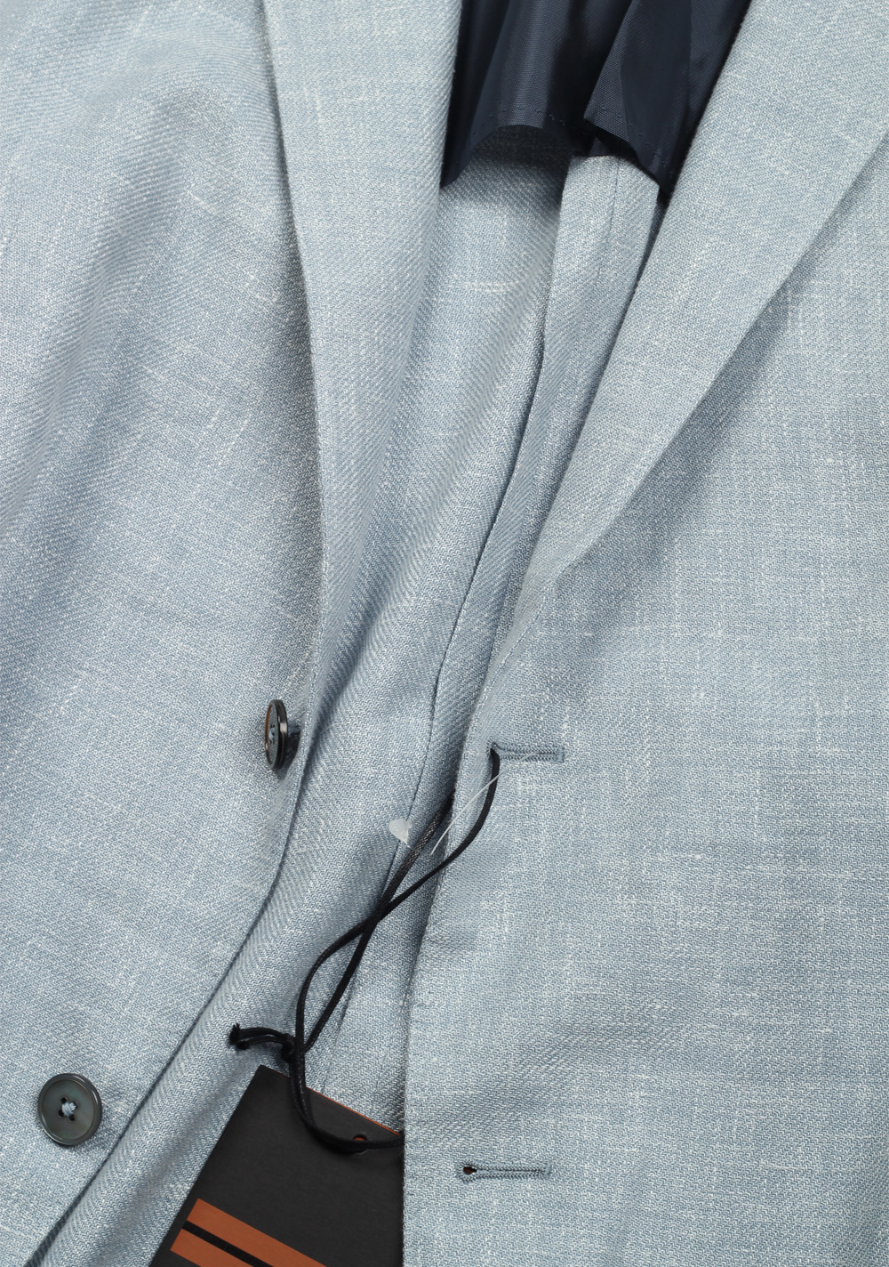 ZEGNA Crossover Natural Blue Linen Silk Sport Coat Size 62 IT / 52R U.S. – image 2