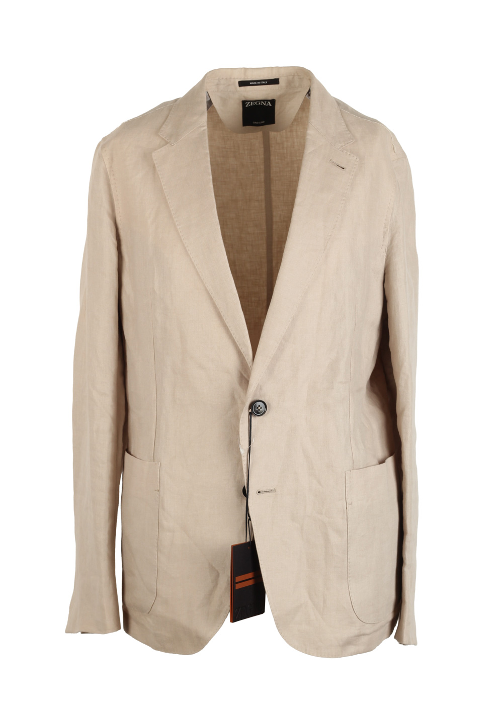ZEGNA Oasi Linen Shirt Beige Sport Coat