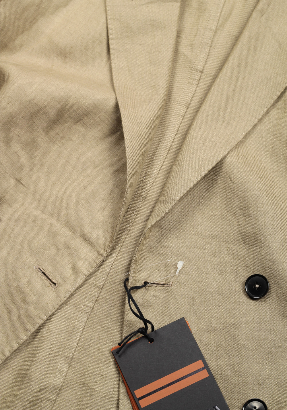 ZEGNA Oasi Linen Double Breasted Greenish Beige Sport Coat Size 48 / 38R U.S. – image 2