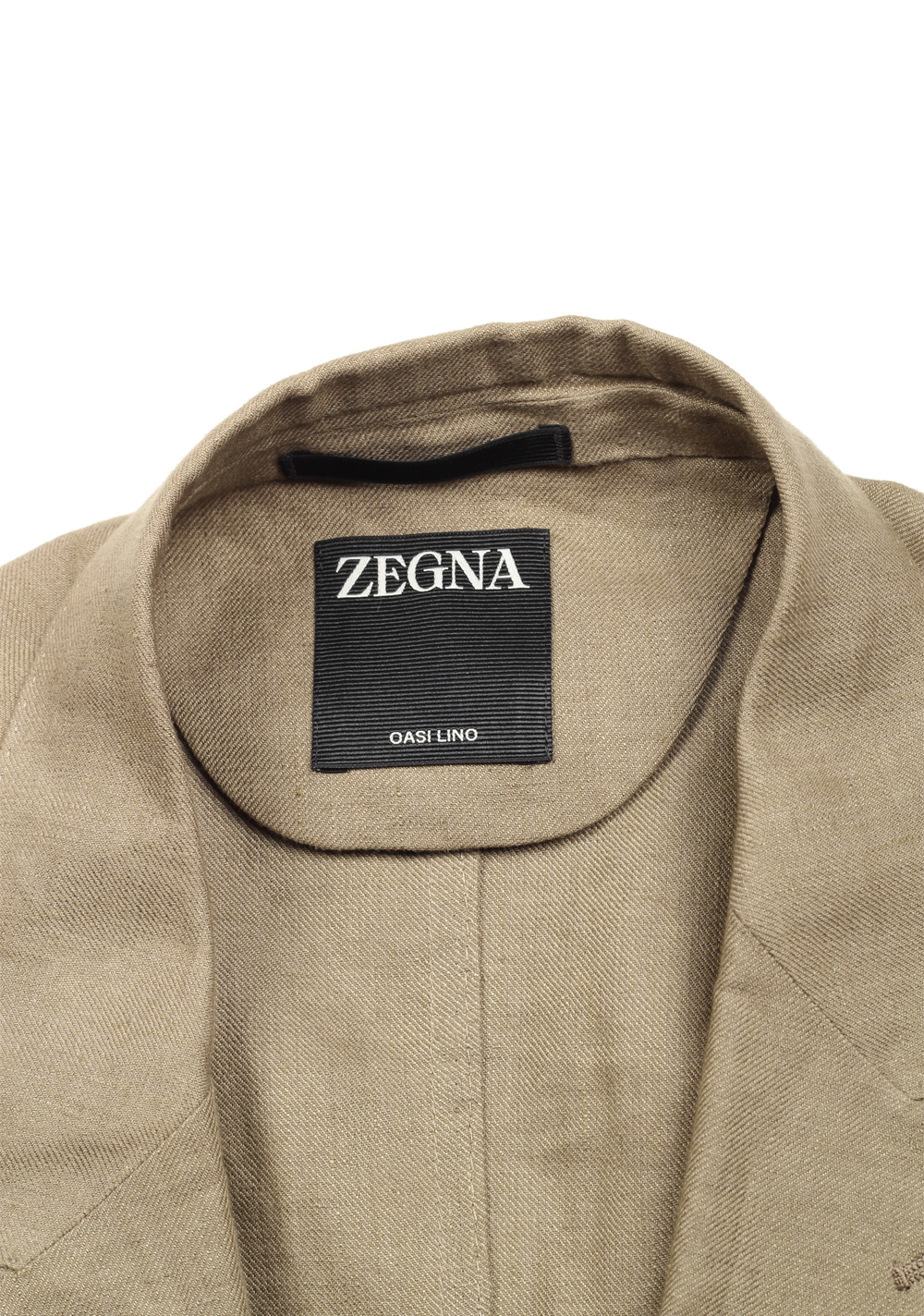 ZEGNA Oasi Linen Double Breasted Greenish Beige Sport Coat Size 48 / 38R U.S. – image 7