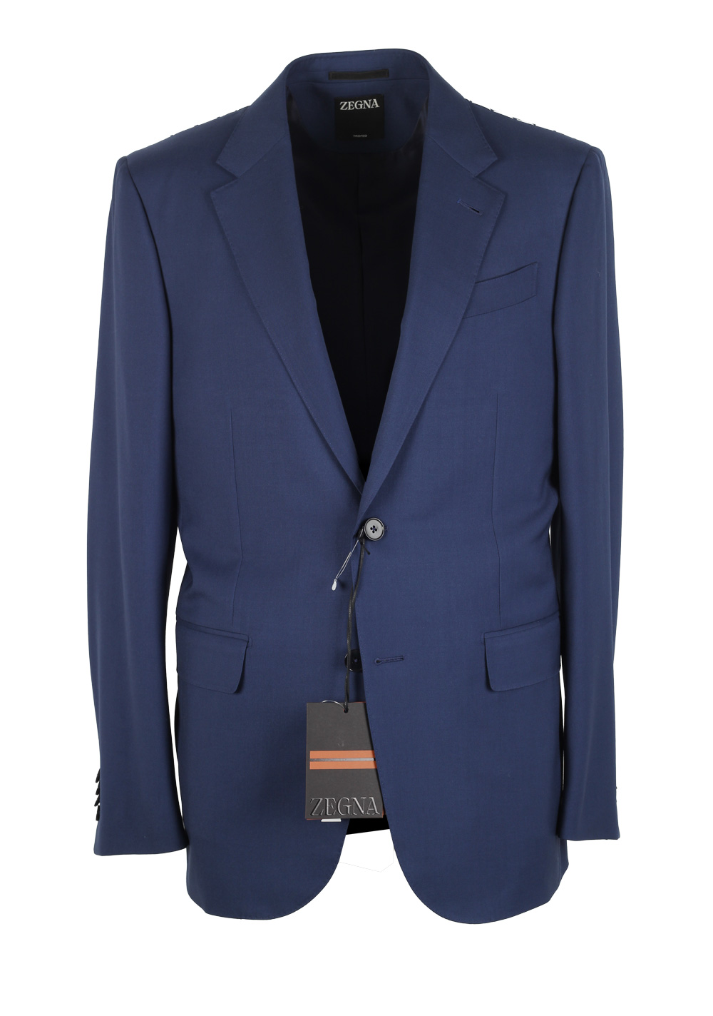 ZEGNA Blue Trofeo Sartorial Suit Size 48 / 38R U.S.