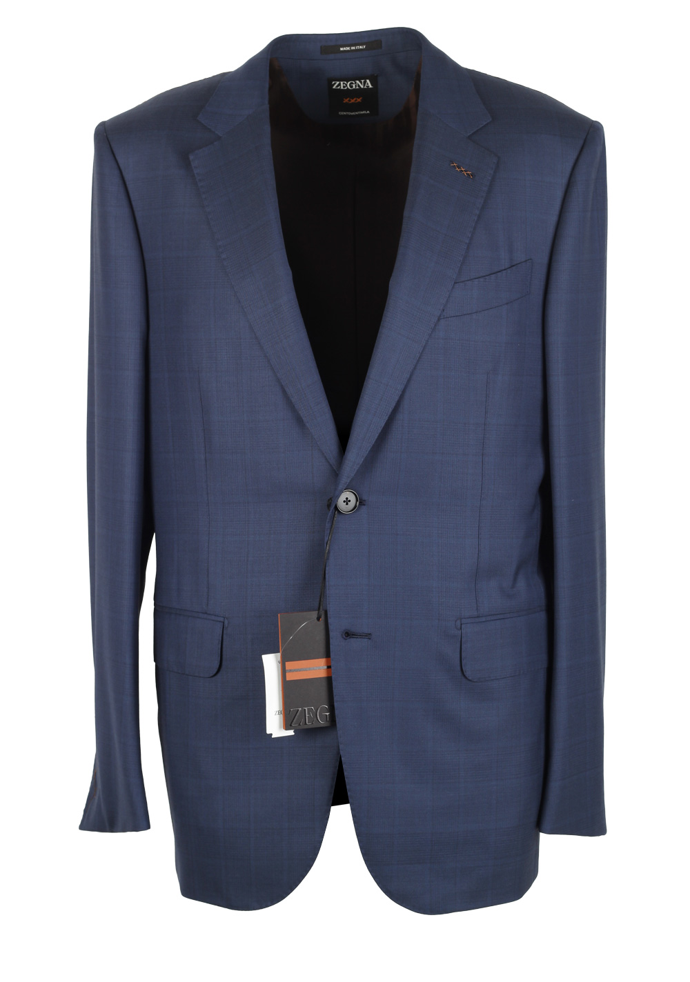 ZEGNA Blue Checked Centiventomila Sartorial Suit Size 50 / 40R U.S.