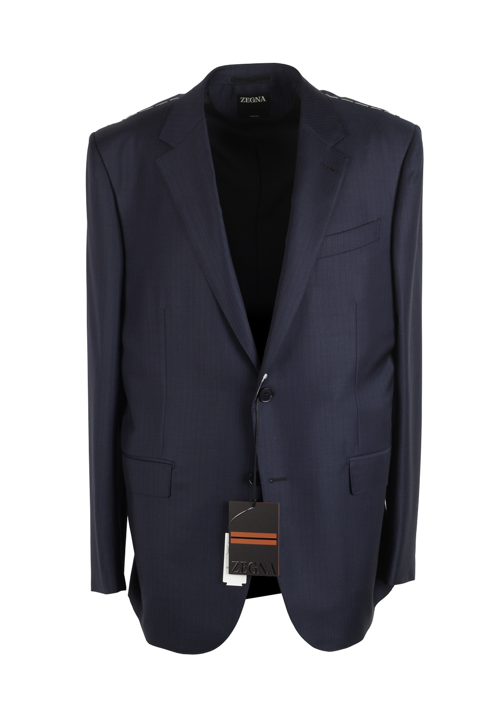 ZEGNA Blue Trofeo Sartorial Suit Size 54 / 44R U.S.