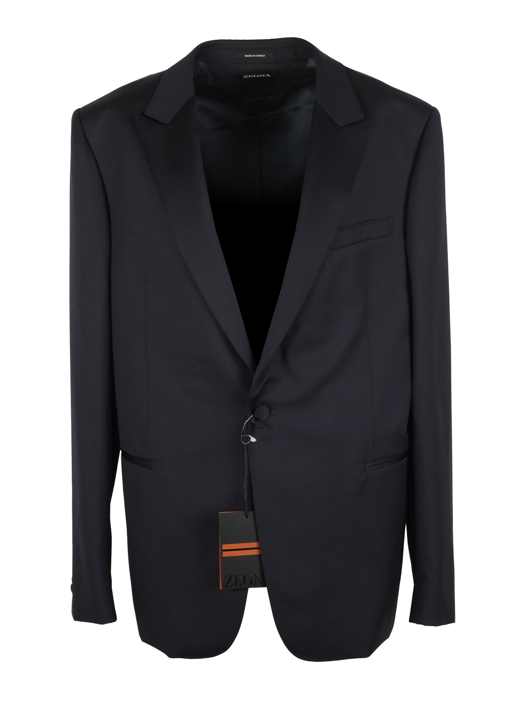 ZEGNA Midnight Blue Tailored Tuxedo Suit Size 58 / 48R U.S.