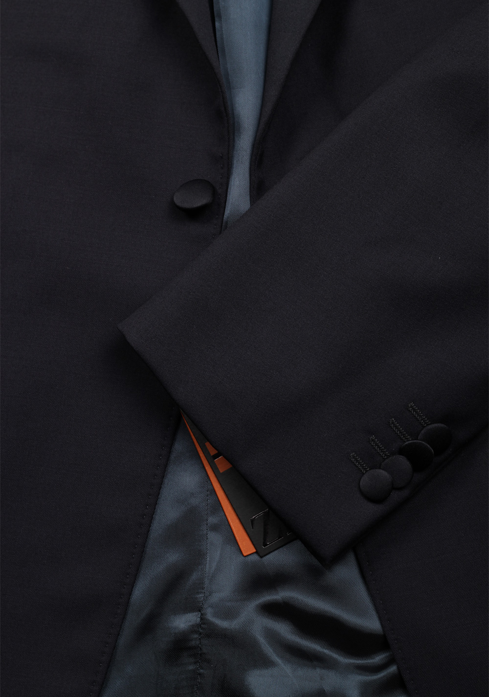 ZEGNA Midnight Blue Tailored Tuxedo Suit Size 58 / 48R U.S. – image 4