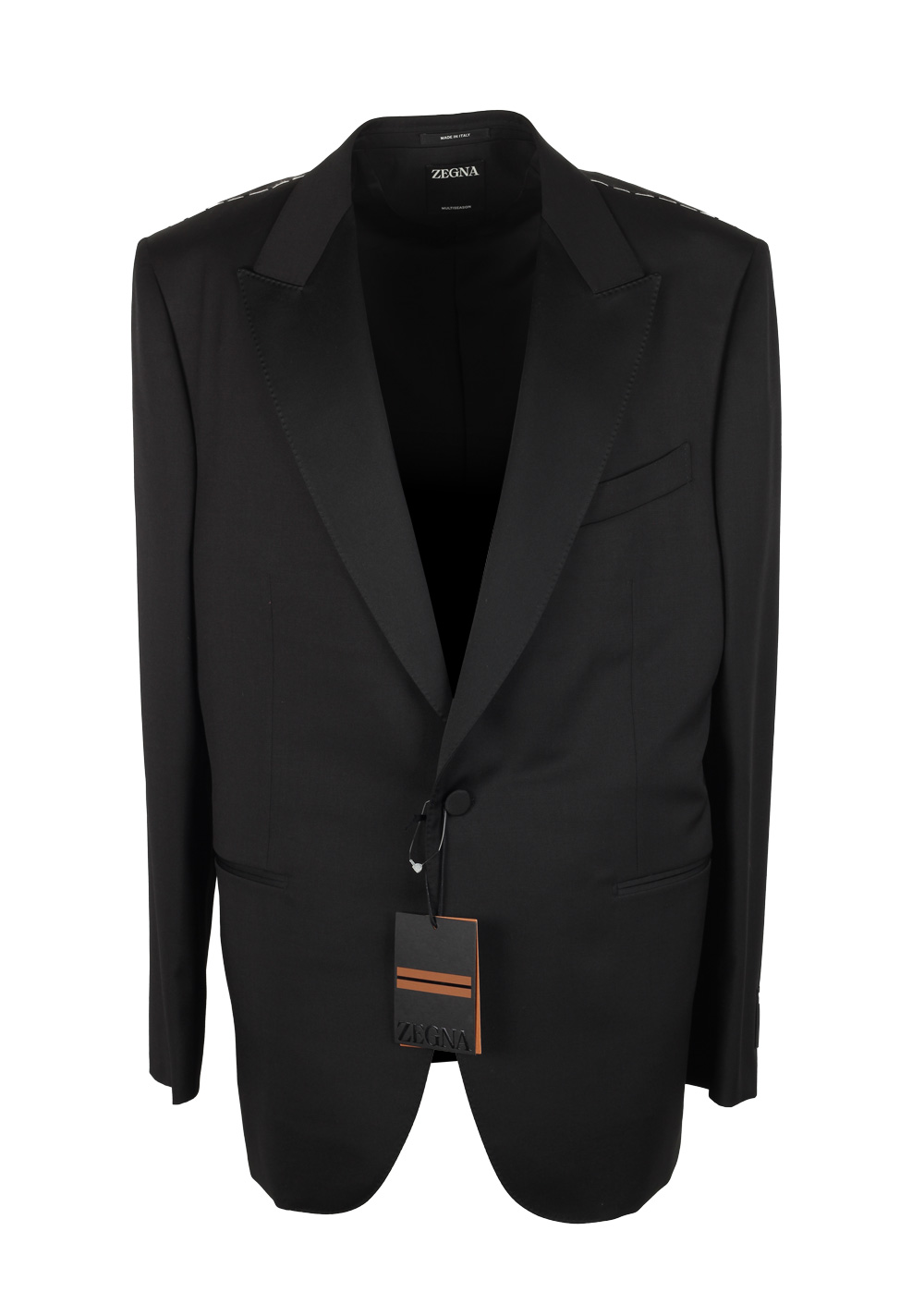 ZEGNA Sartorial Multiseason Black Tuxedo Size 56 / 46R U.S.