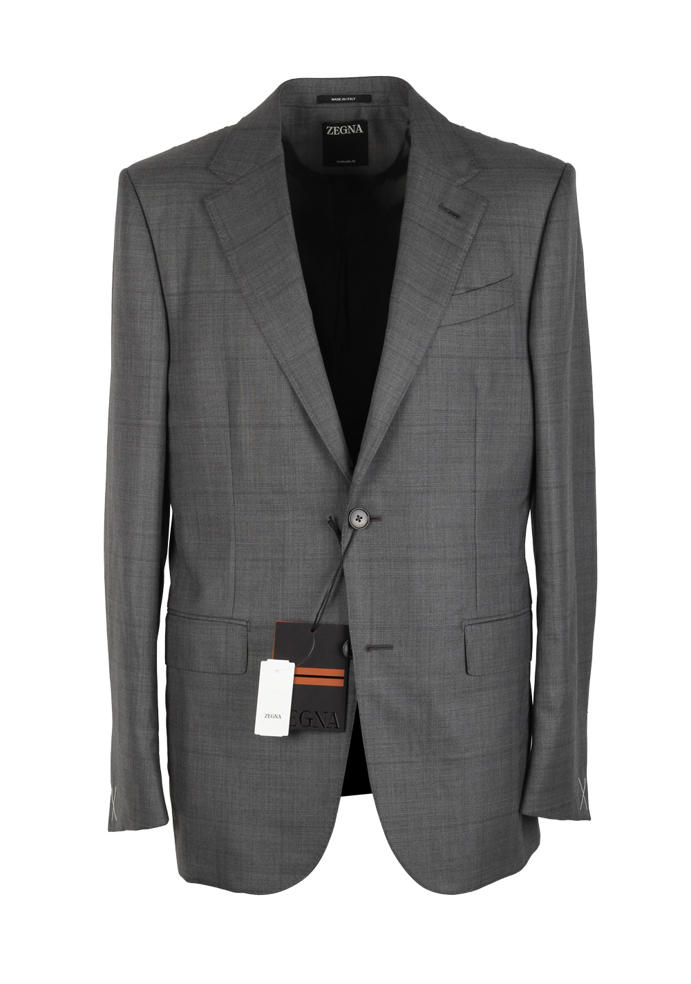 ZEGNA Sartorial 15Milmil15 Gray Checked Suit Size 48 / 38R U.S.