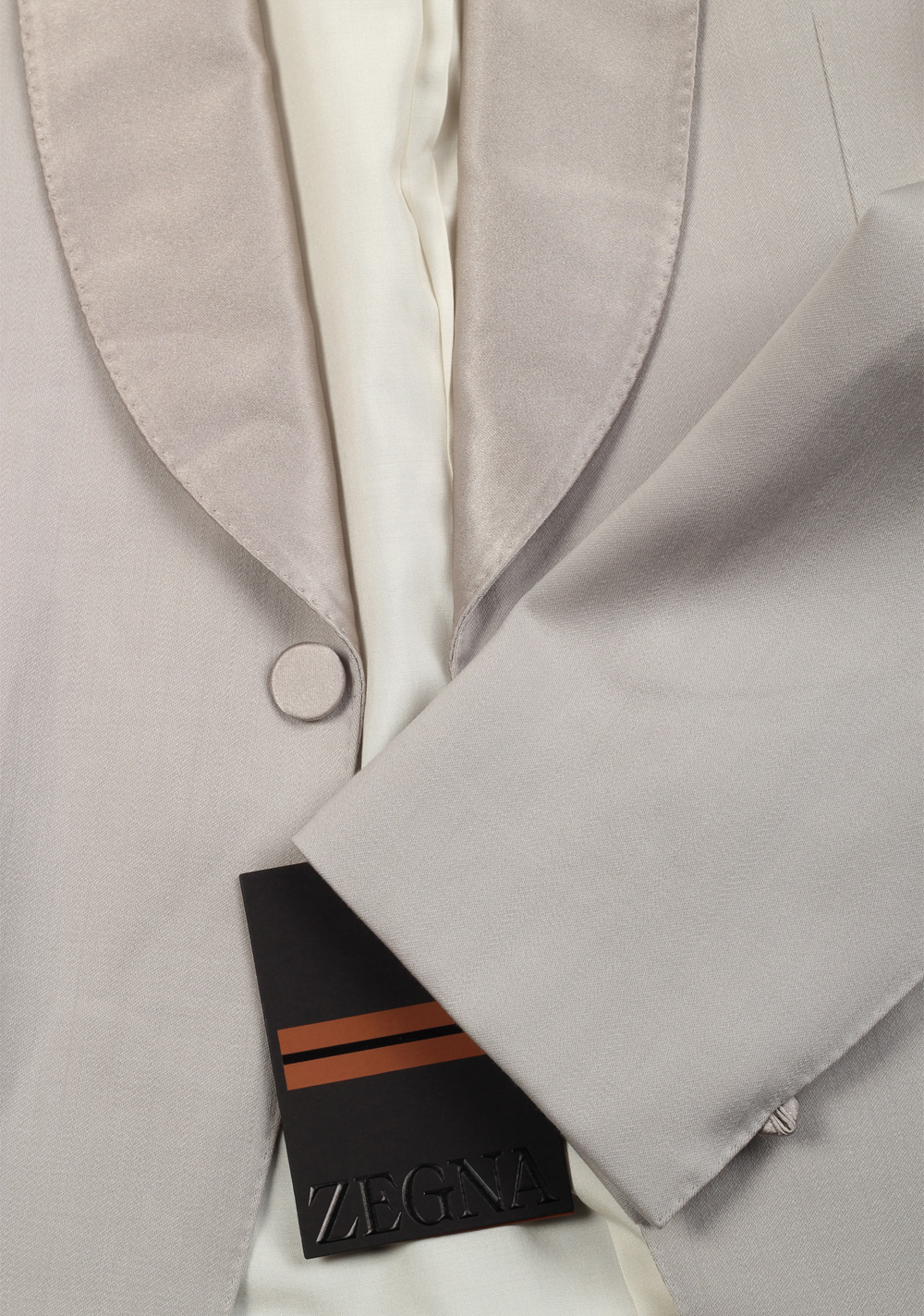 ZEGNA Couture Gray Tuxedo Dinner Jacket Size 48 / 38R U.S. – image 4