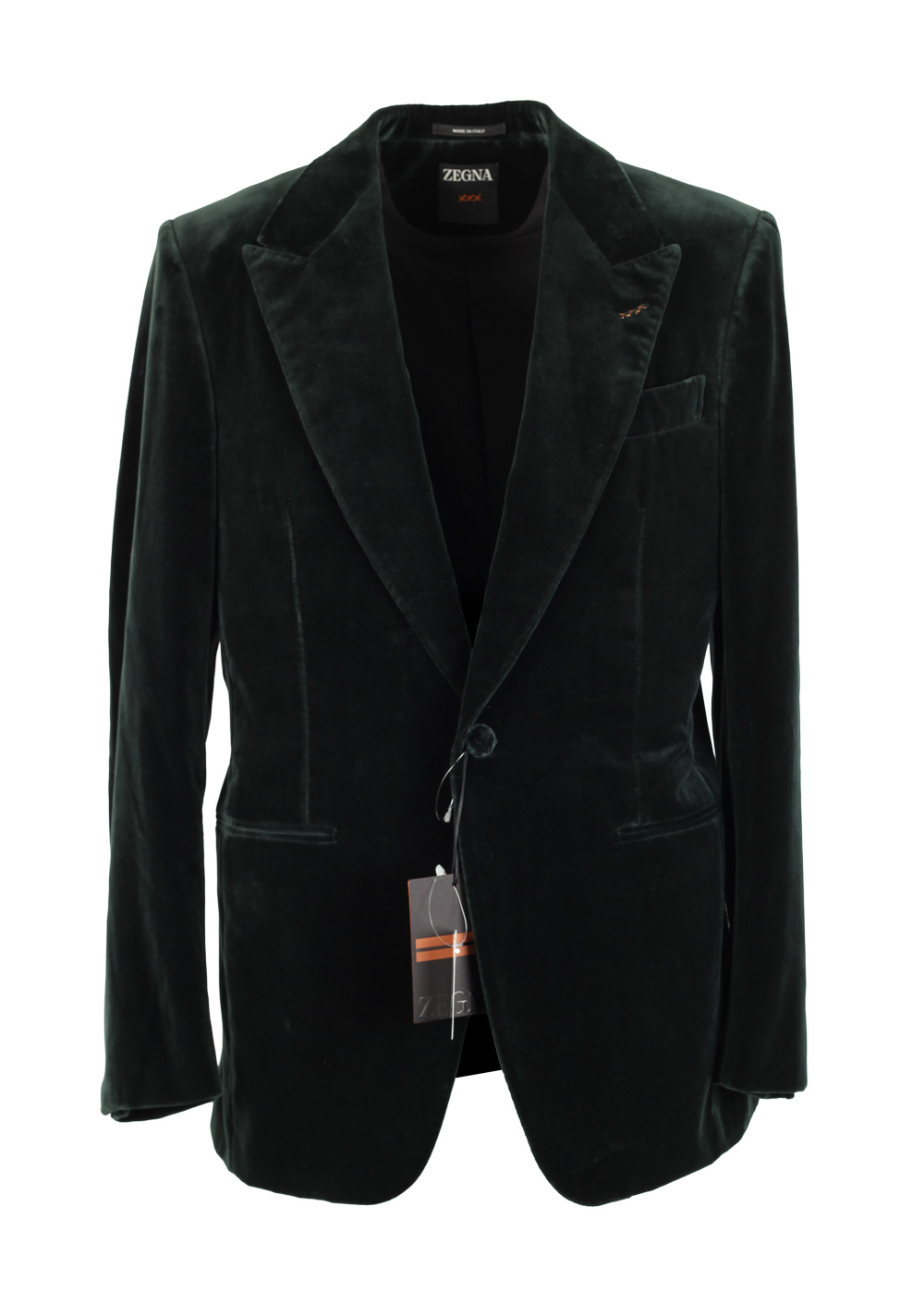 ZEGNA Couture Green Velvet Tuxedo Dinner Jacket
