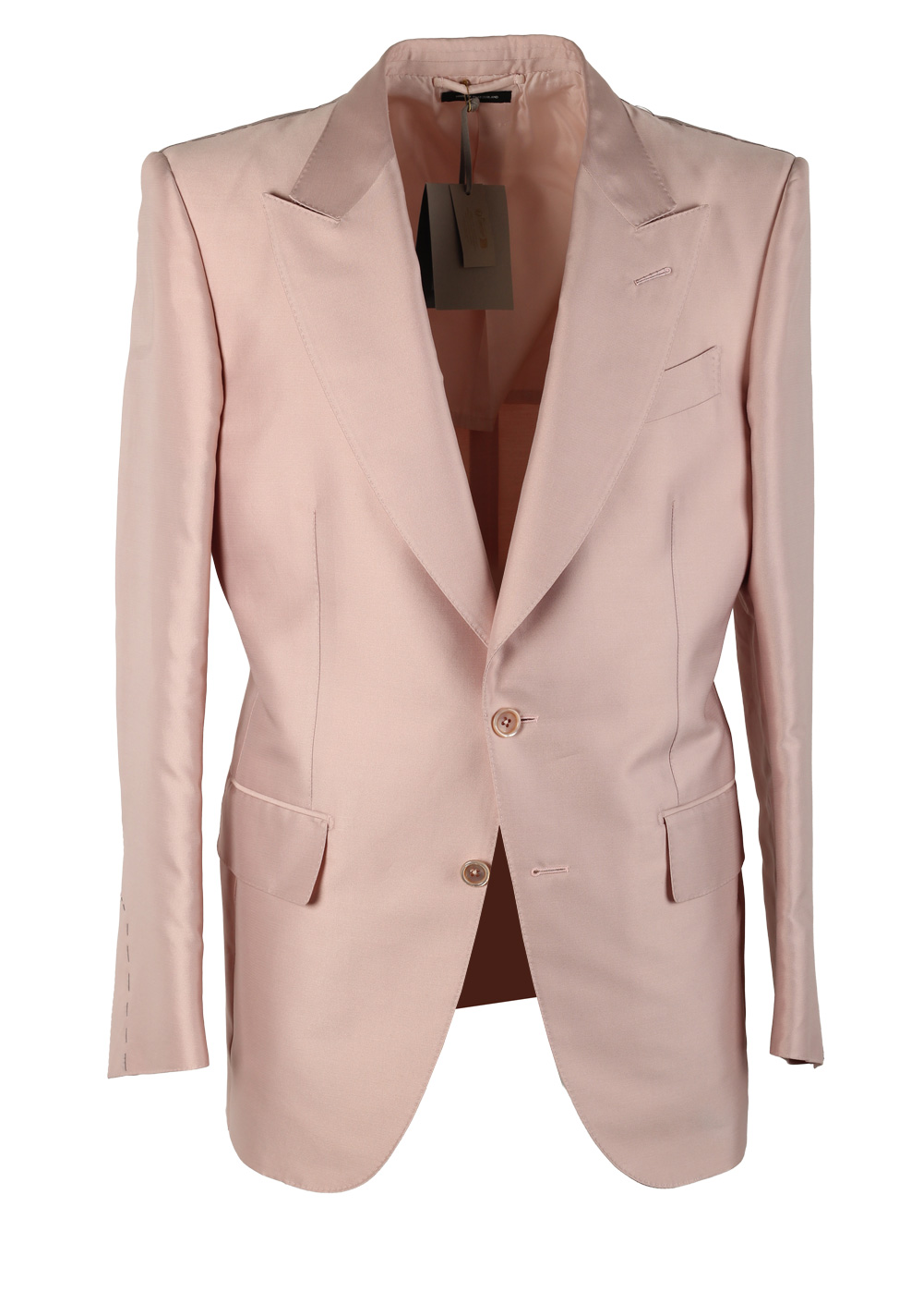 TOM FORD Dyllan Pink Cotton Silk Blend Suit