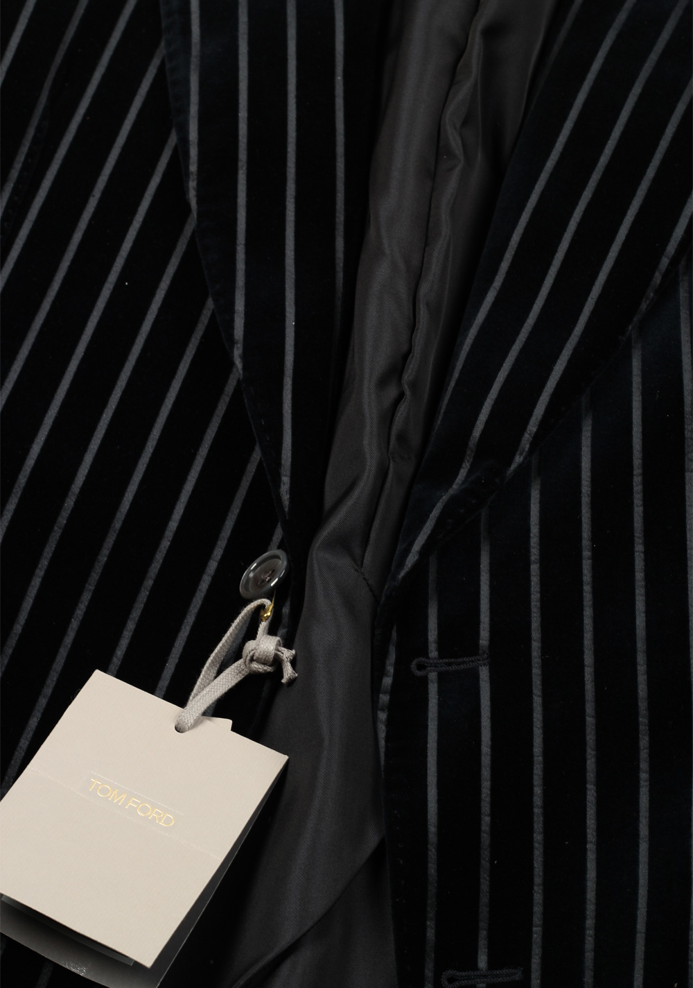 TOM FORD Dyllan Blue Velvet Striped Suit – image 2