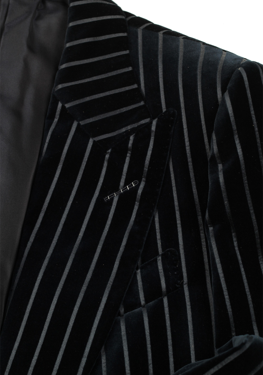 TOM FORD Dyllan Blue Velvet Striped Suit – image 5