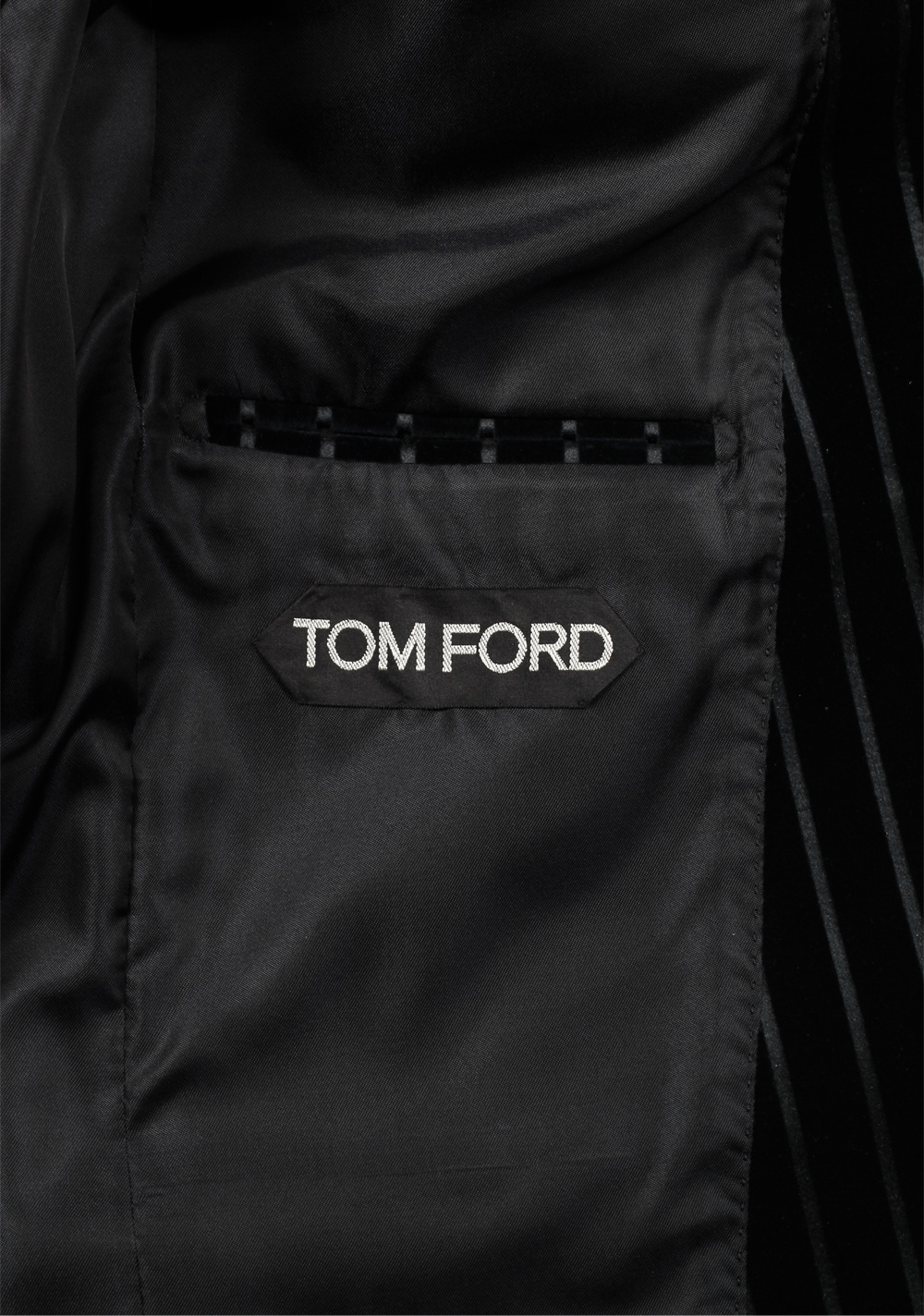 TOM FORD Dyllan Blue Velvet Striped Suit – image 6