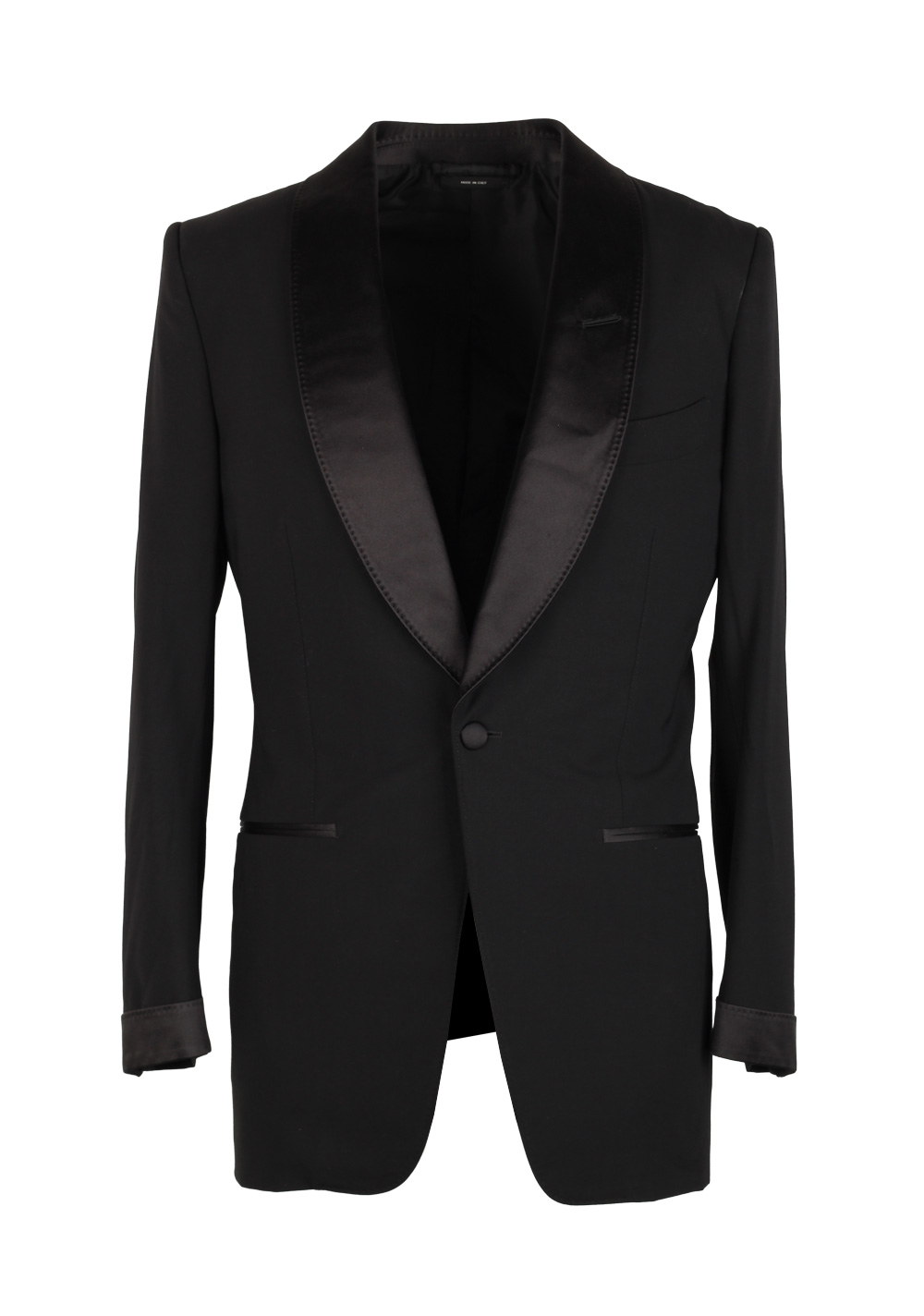 TOM FORD Atticus Black Tuxedo Smoking Suit Size 46C / 36S U.S.