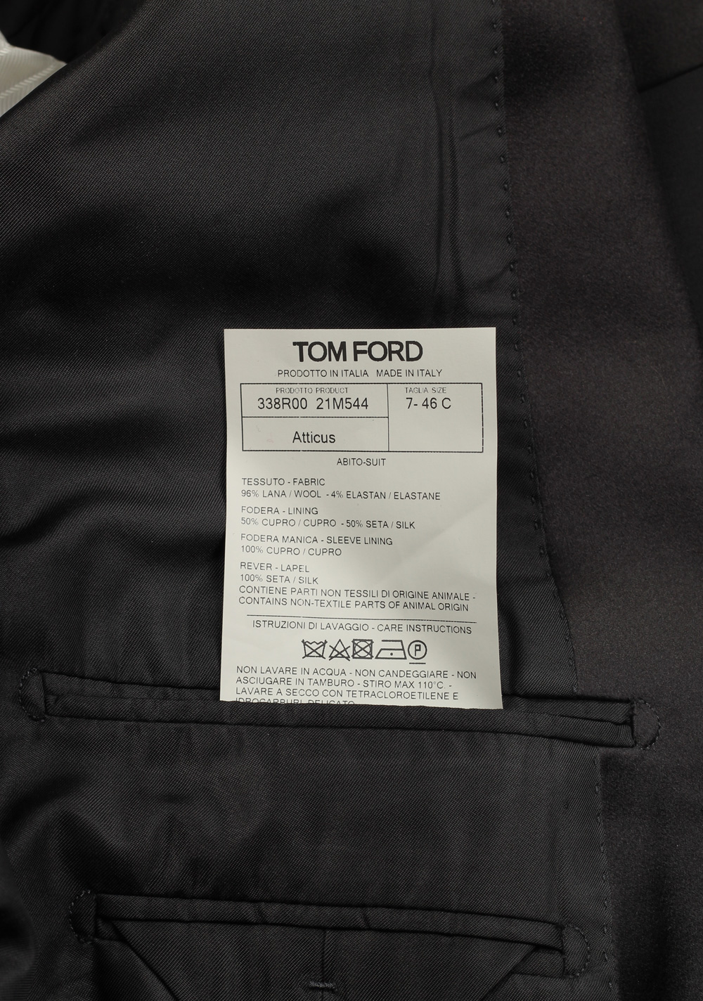 TOM FORD Atticus Black Tuxedo Smoking Suit Size 46C / 36S U.S. – image 6