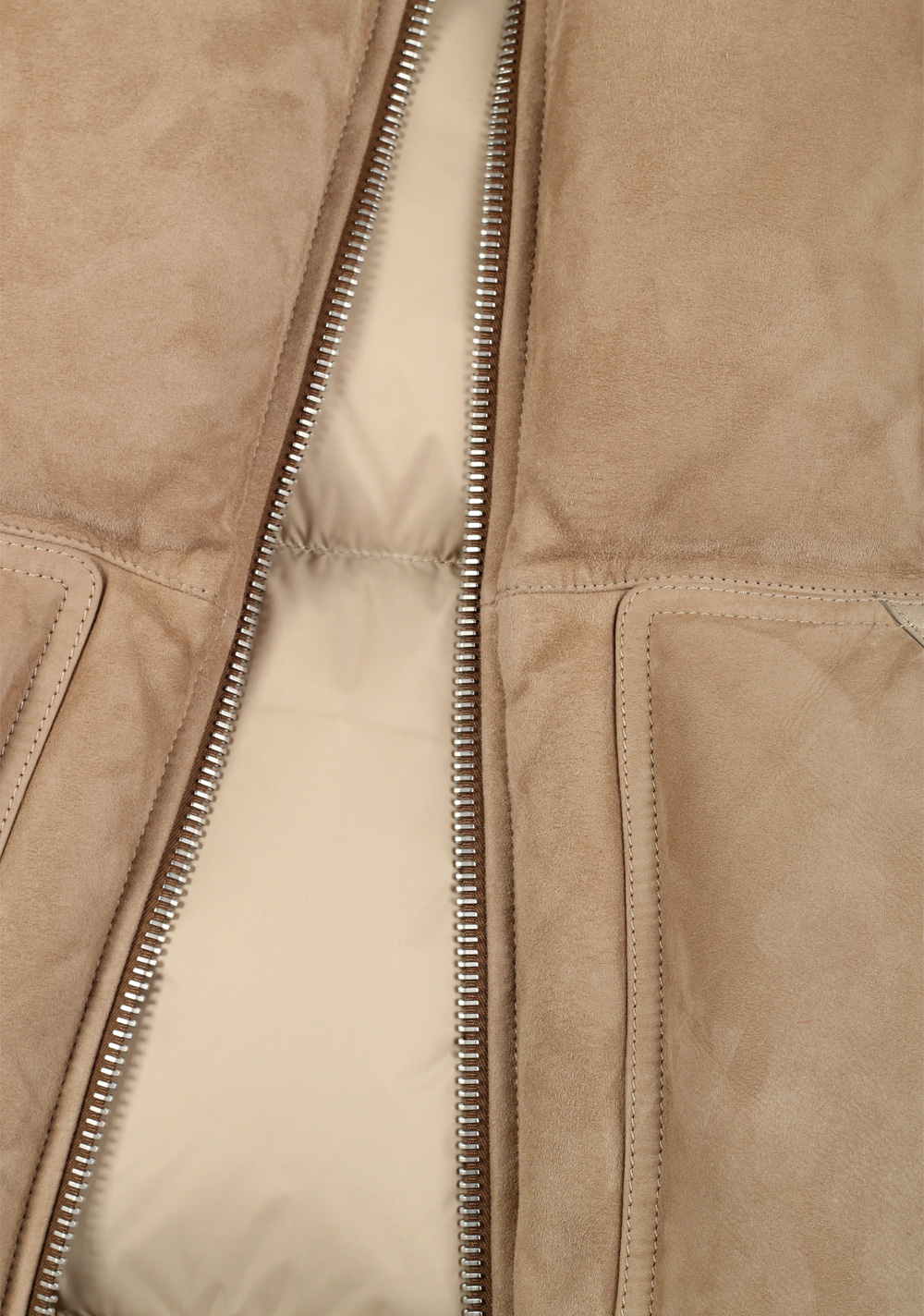 TOM FORD Beige Lamb Suede Gilet Vest Size 48 / 38R U.S. | Costume Limité