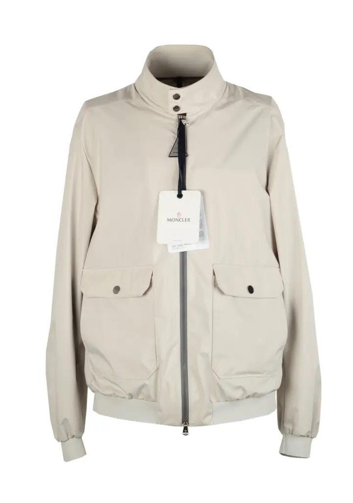 Moncler Beige Verte Bomber Jacket Coat Size 3 / M / 50 / 40 U.S.