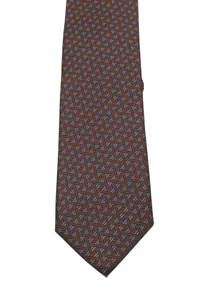 Gucci Gray Patterned Tie